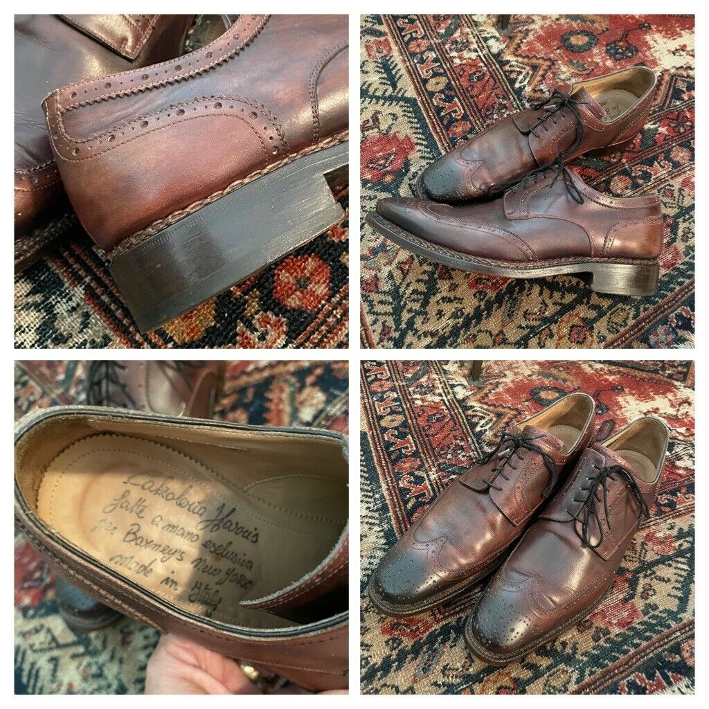 Shoes 9 Calzoleria Harris Calzolai In Firenze Wingtip Oxblood Leather Dress
