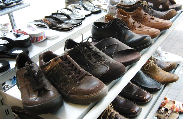shoes, shelf, display
