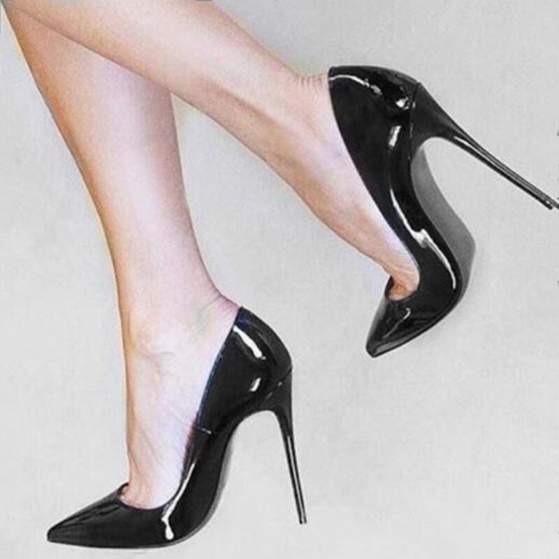 SHOFOO shoes.Beautiful women's shoes. About 12 cm high heels. Fashion show women's shoes. Pointed toe pumps.SIZE:34-45