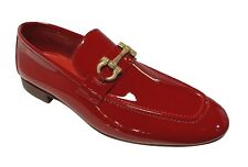 Sigotto Uomo Men's Slip On Red Patent Leather Dress Shoes 5229-20