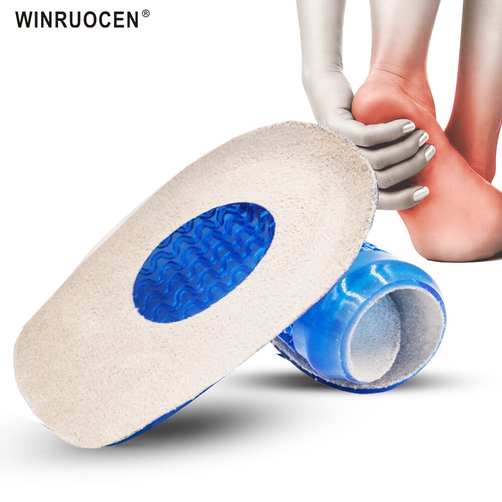 silicone gel Heel cushion cups for Spur Plantar fasciitis Shock Absorption Comfortable Gel for Men Women shoes pad cushion