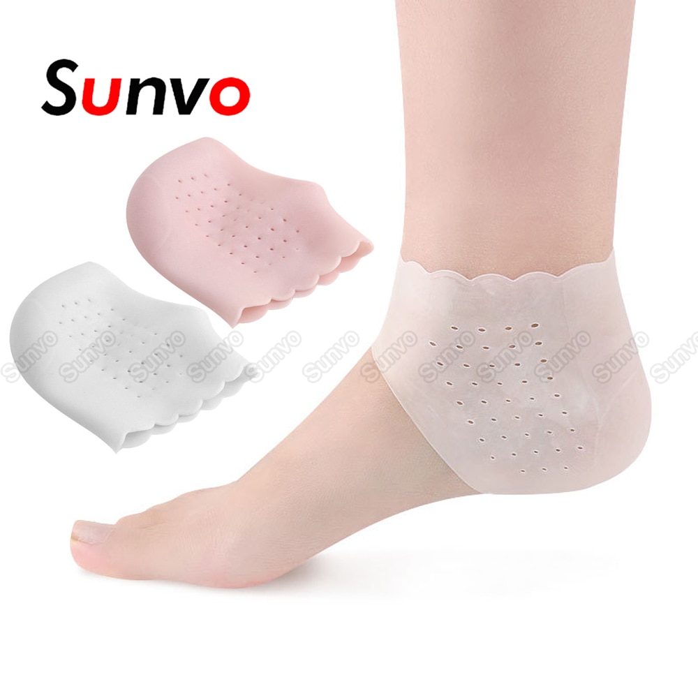 Silicone Heel Protector Pads Insoles for Men Women Shoe Cushion Gel Pad Dress In Socks Heel Cracked Foot Skin Pain Care Insert
