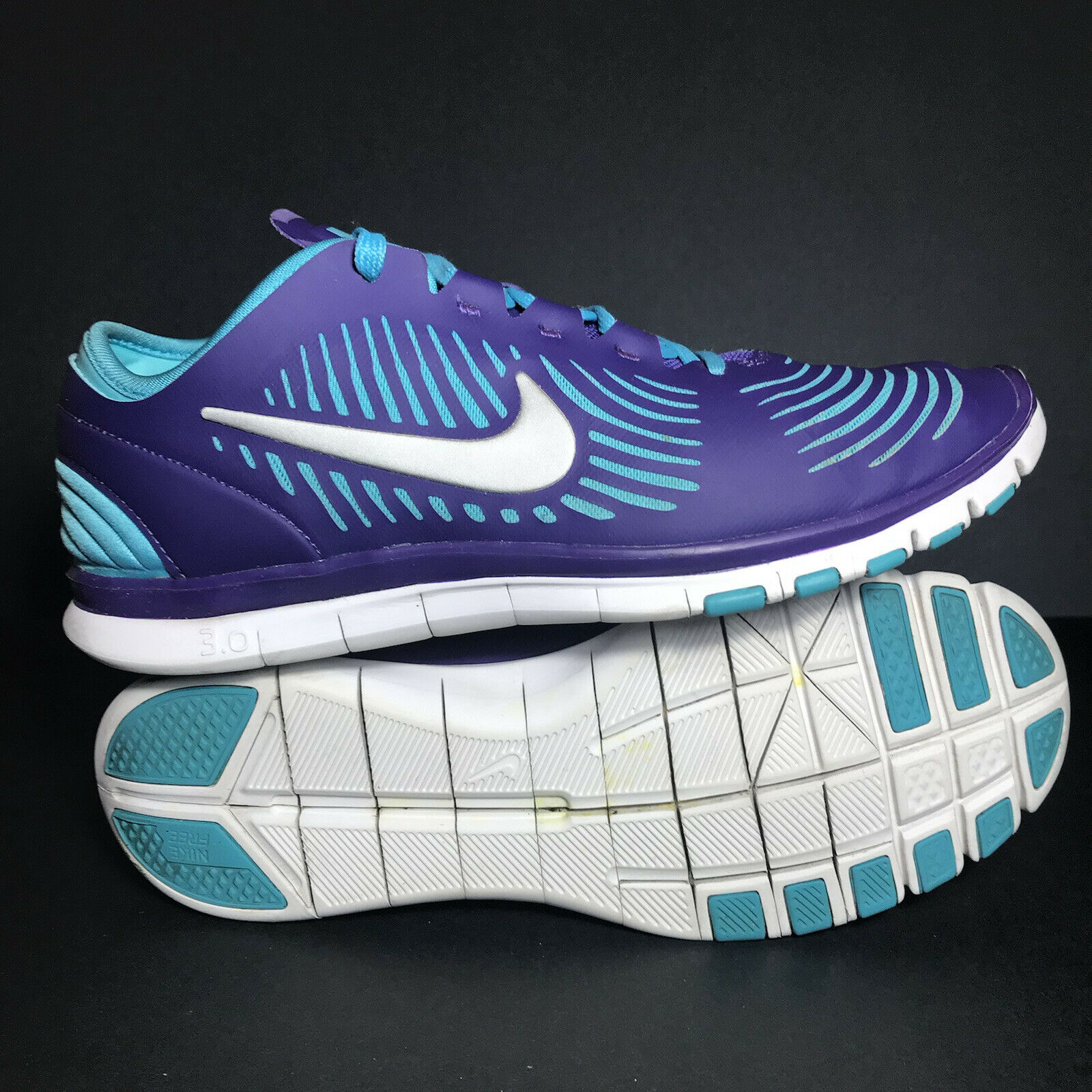 Size 8.5 Womens Nike Free Balanza Purple White Blue Running Walking Shoes