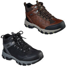 Skechers Hiking Mens Boots Relaxed Fit Selmen Telago Leather Walking Shoes