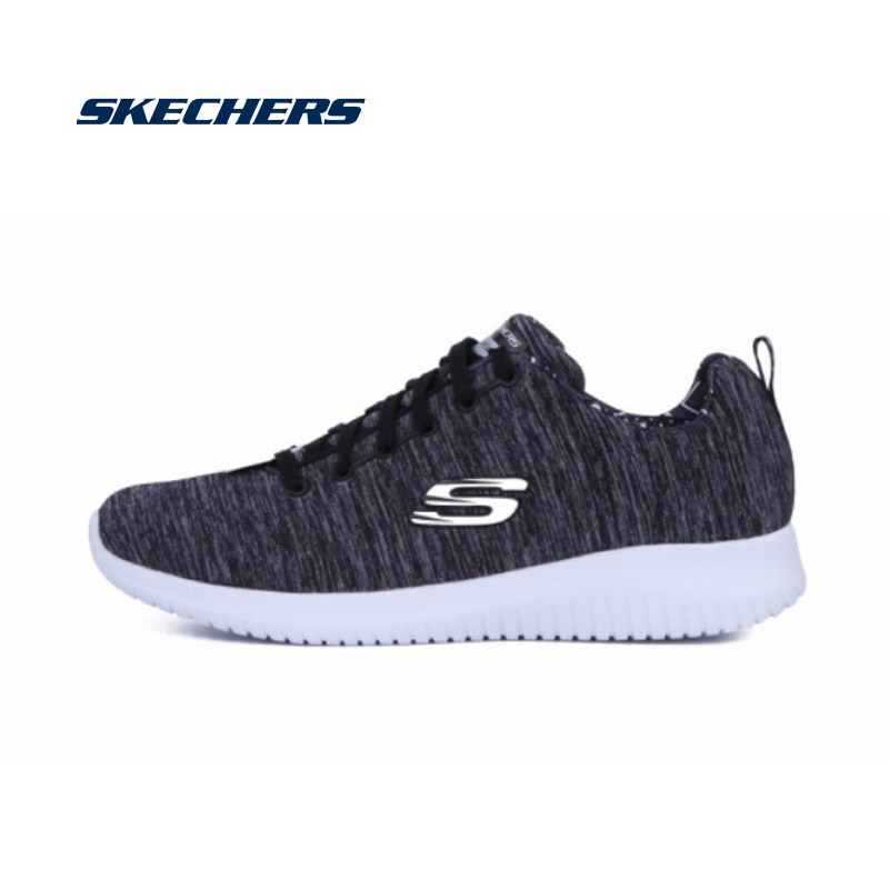 Skechers Sports Shoes Woman Comfortable Lightweight Casual Shoes Women High Quality Walking Shoes Female Sneakers 12834-BKW
