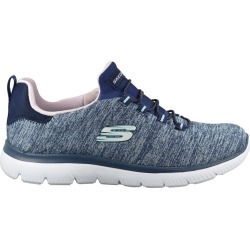 Skechers Women's Summits Quick Getaway Sneaker - Wide Width Shoes in Navy Blue, Size 7