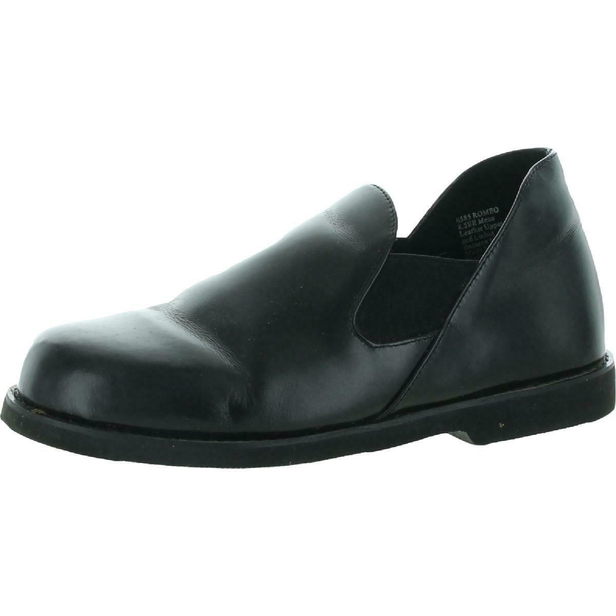 Slippers International Mens Romeo Black Dress Shoes 8.5 Extra Wide (2E) 9289