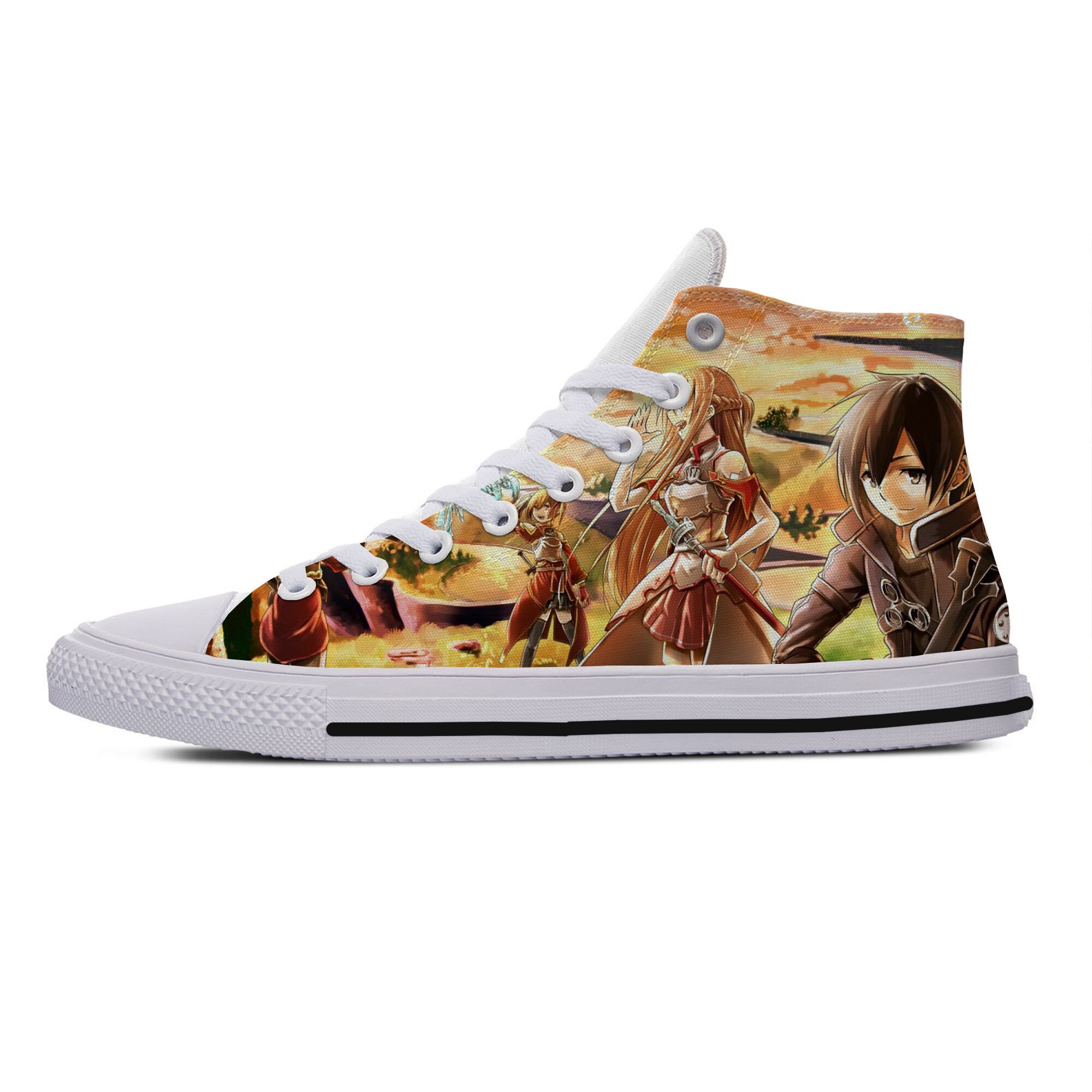 sneakers for men Sword Art Online Asuna Kirito Kirigaya Kazuto SAO Cosplay Anime Men Walking Man Casual Shoes