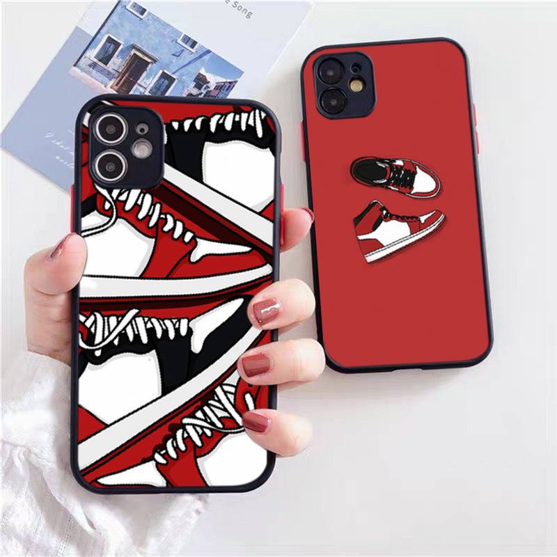 Sneakers Trend Fashion Shoes Phone Case Transparent Matte For IPhone7 8 11 12 S Mini Pro X XS XR MAX Plus Cover Shell