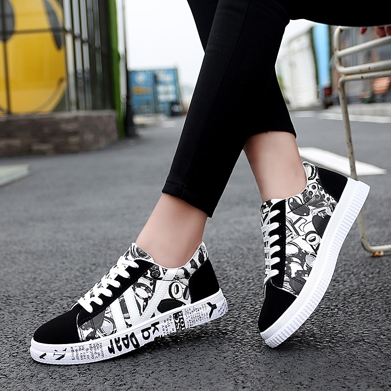 Sneakers Women Black Platform Sneakers Casual Vulcanized Shoes 2021 Autumn Plus Size 35-44 Lover Shoes Zapatillas Mujer