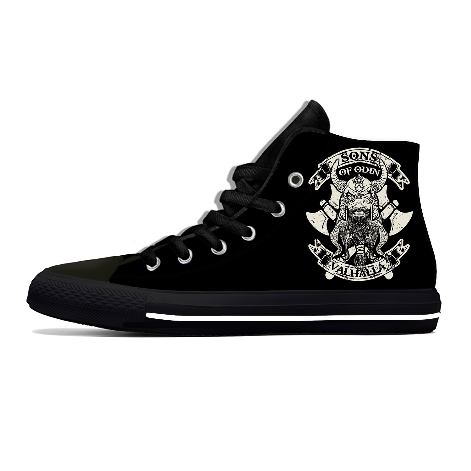 Son Of Odin Valhalla Viking Wikinger Cool Fashion Casual Cloth Shoes High Top Lightweight Breathable 3D Print Men Women Sneakers