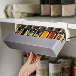 Spice shelf, hanging spice shelf, cooking spice storage drawer, no need to puncture domestic spice