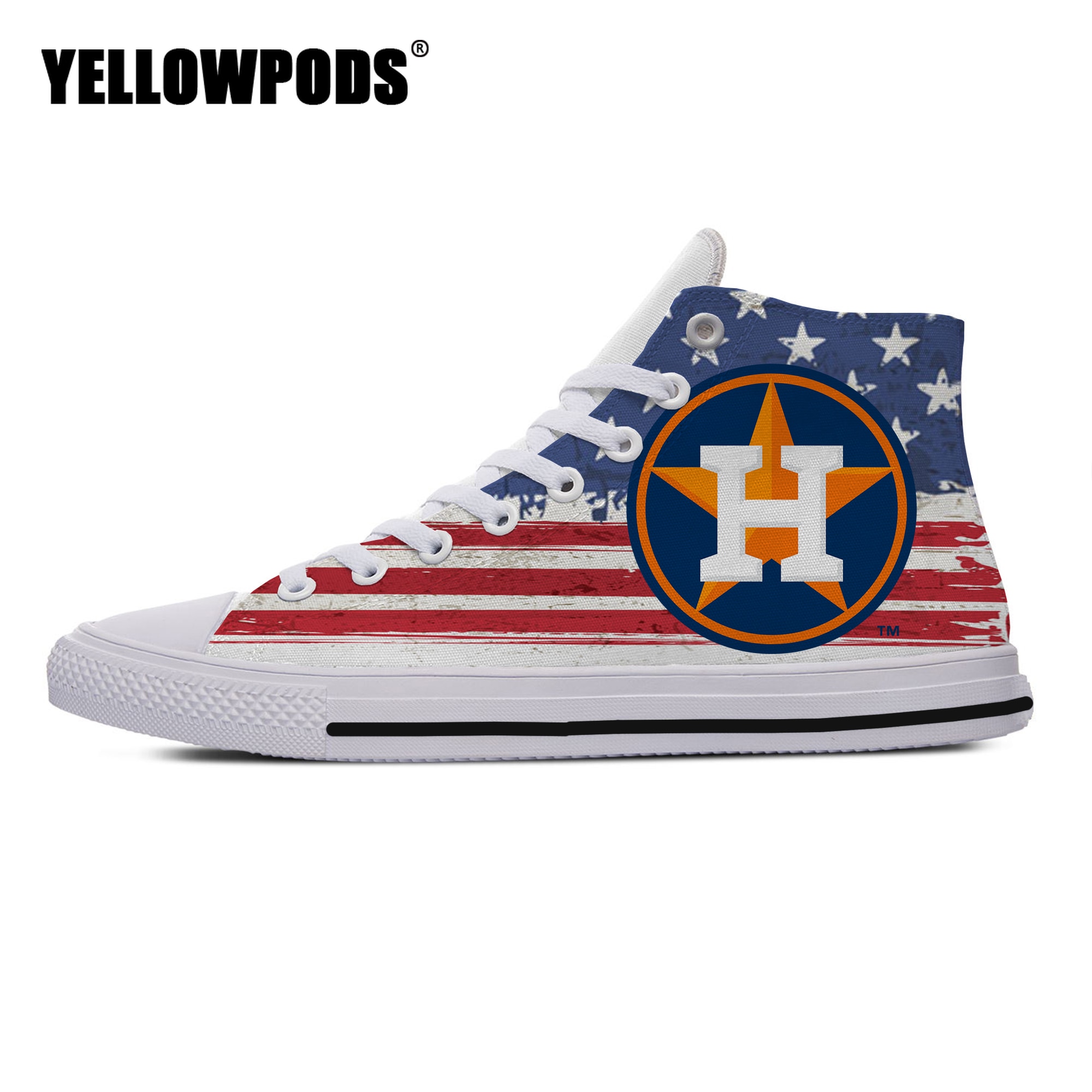 Sport Shoes for Women Pattern Astros Imges for Houston Fans Running Shoes Lightweight and Stylish Men Fashion Canvas Sneakers