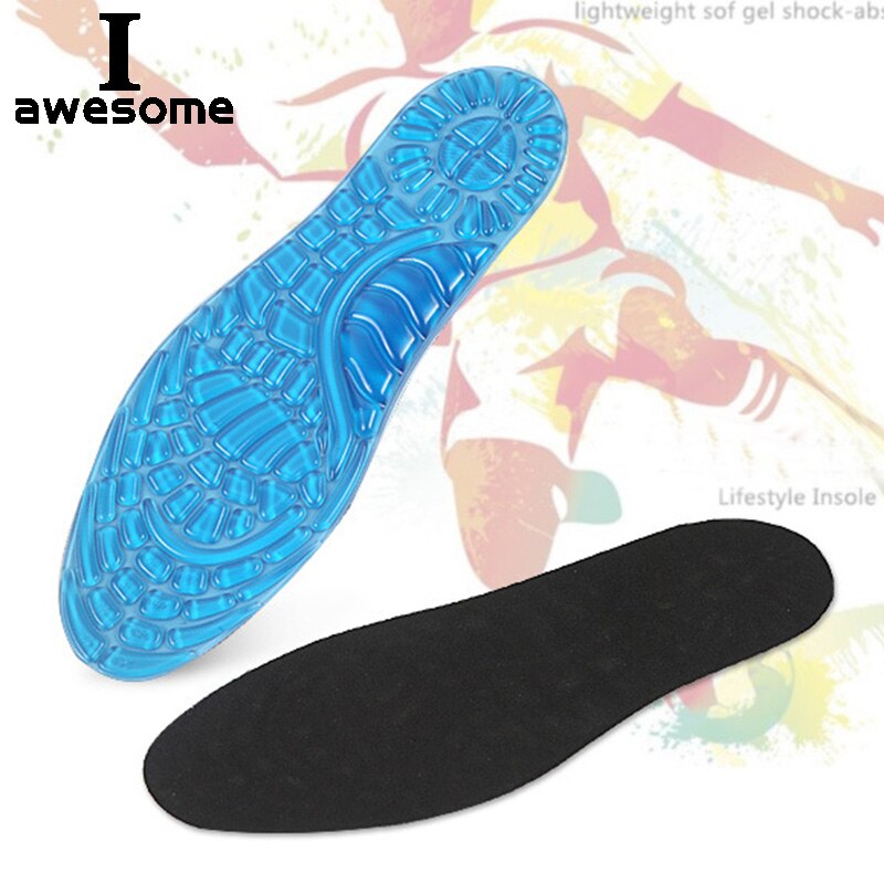 Sports Insoles Soft Shock Absorption Cushion Running Walking Comfortable Orthopedic Massaging Gel Insoles for Shoes Woman Men