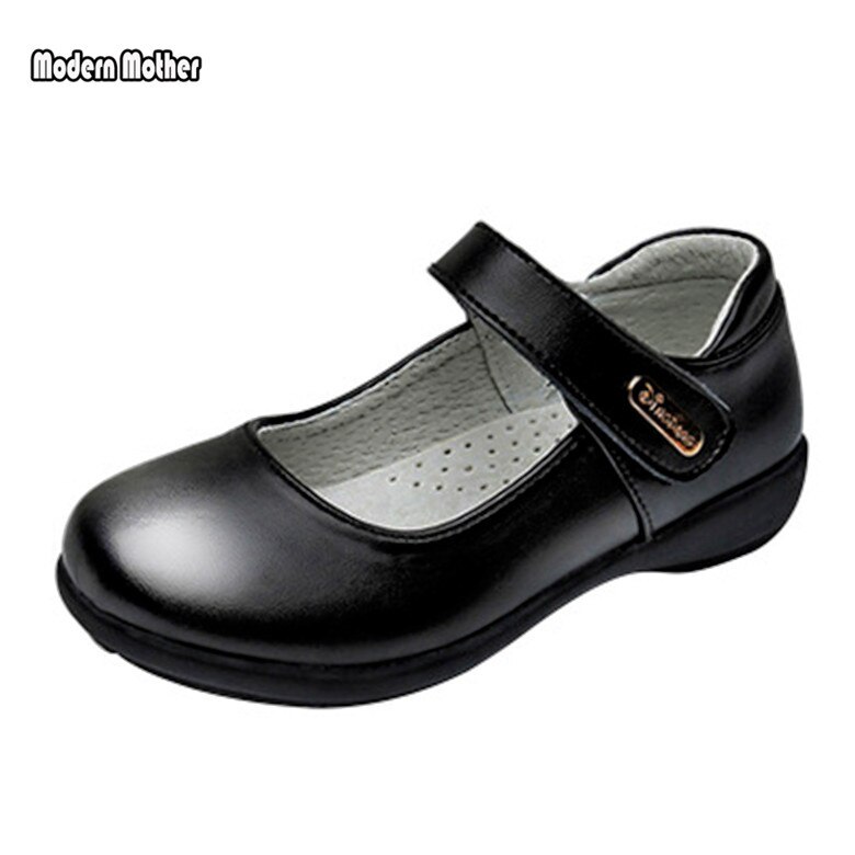 Spring 2019 Children Leather Single Shoes Flats Little Kids Genuine Leather Mary Jane Children Black Dress Shoes