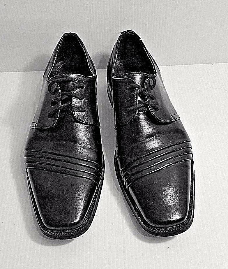 STACY ADAMS Boy's Size 4 M Black Oxford Lace-up Dress Shoes Youth