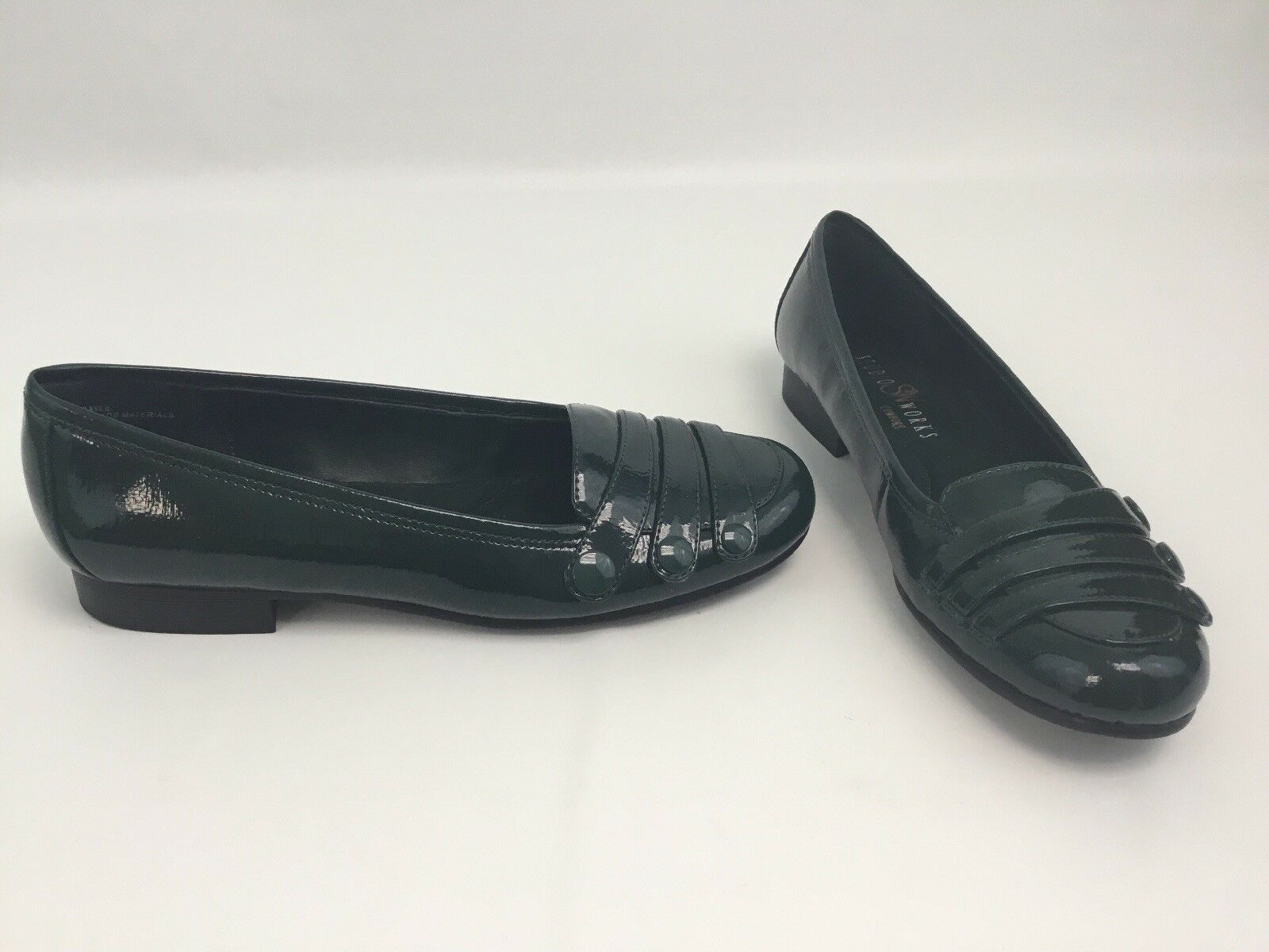 Studio Works Comfort Gayle Emerald Green Flats Women 6.5M Slip On Dress Shoe