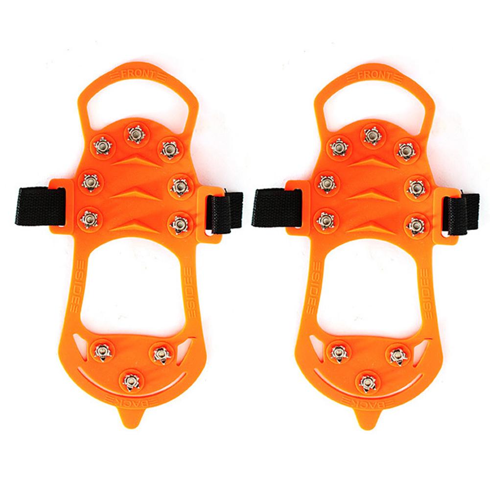 Studs Anti-Skid Ice Gripper Spike Winter Climbing Anti-Slip Snow Spikes Grips Cleats Over Lightweight Shoe Cover Hiking Boots