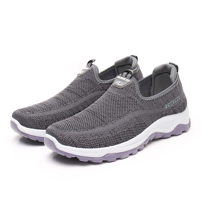 Summer Fashion Men Sneakers Breathable Men Shoes Mesh Slip on Sneakers for Men Comfortable Men Loafers Shoes Without Lace