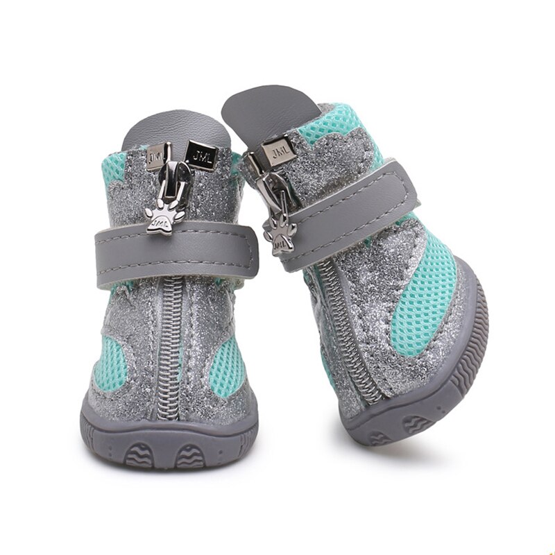 Summer Mesh Breathable PU Pet Dog Shoes Cute Anti-slip Boot Small Large Cats shoes for Running Walking Hiking and Hot Pavement