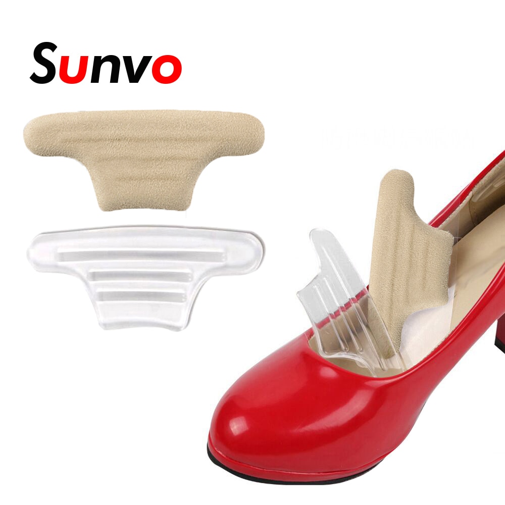Sunvo Silicone Gel Heel Back Pads for High Heels Shoes Cushion Liner Grips Prevent Blister Foot Pain Relief Insoles Inserts Pad
