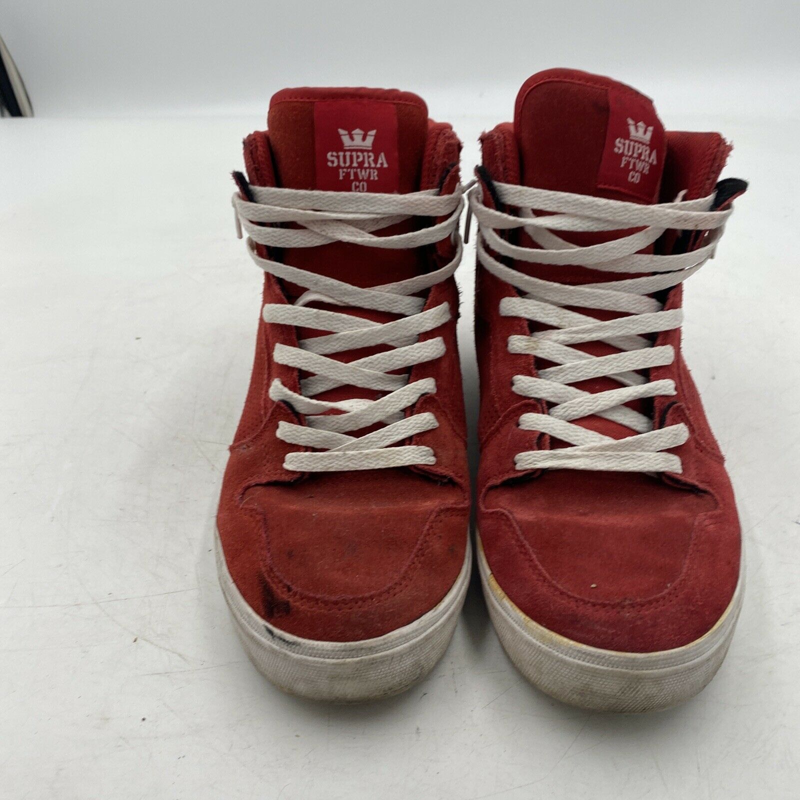 SUPRA Skateboarding Shoes Size 10 (214 IR08) Red High Tops