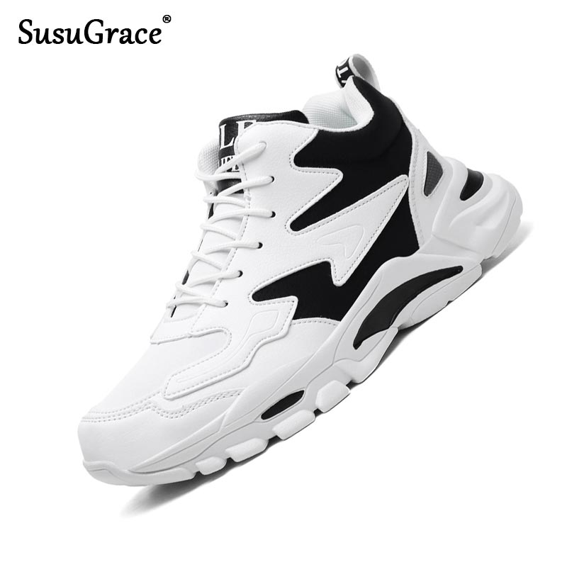 SusuGrace Men And Woman Sneaker Outdoor Casual Lace-up Flats Couple Shoes Breathable Non-slip Walking Footwear Plus Size 36-46