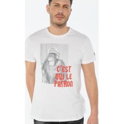 T-shirt Le Temps des Cerises T-shirt tora blanc imprimé homme EU 3XL