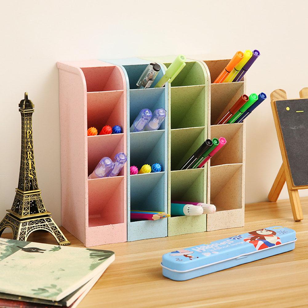 Table Storage Box Sundries Organize Makeup Convenient Container for Home Office Bedroom 20.5*9*5.2CM