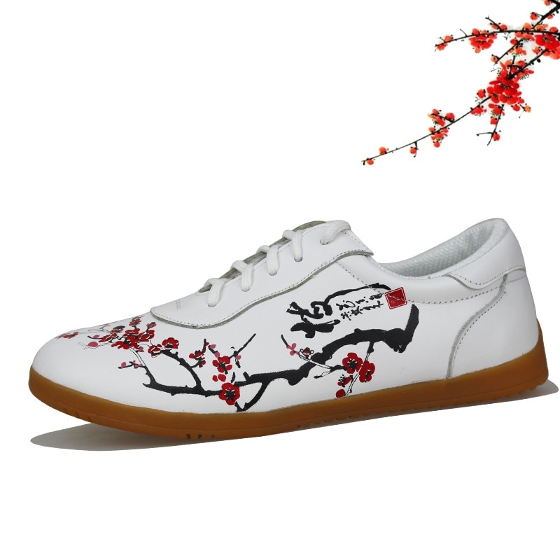 Tai Chi Shoe, Ox Tendon Soft Bottom Cowhide Really Cowhide Head Layer kung fu shoes, Plum Blossom martial art Shoe