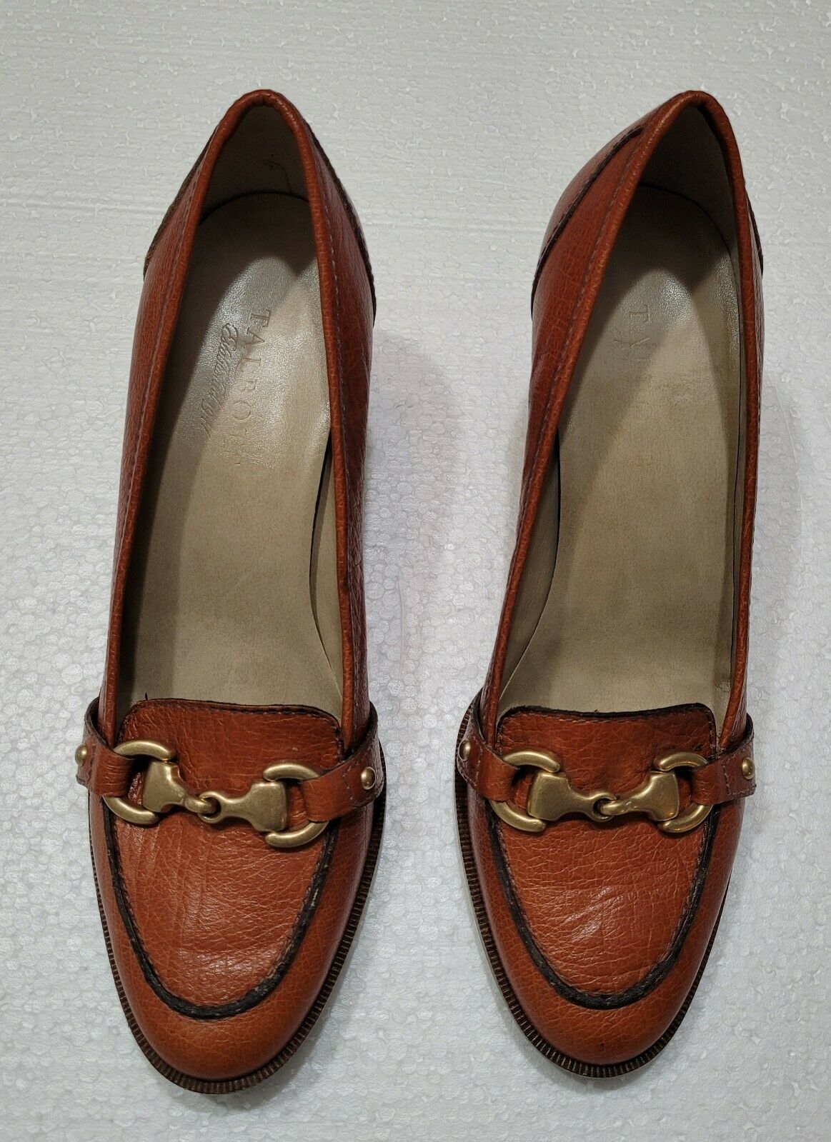 Talbots Brown Leather 2 Inch Pumps Heels Shoes Size 8 M