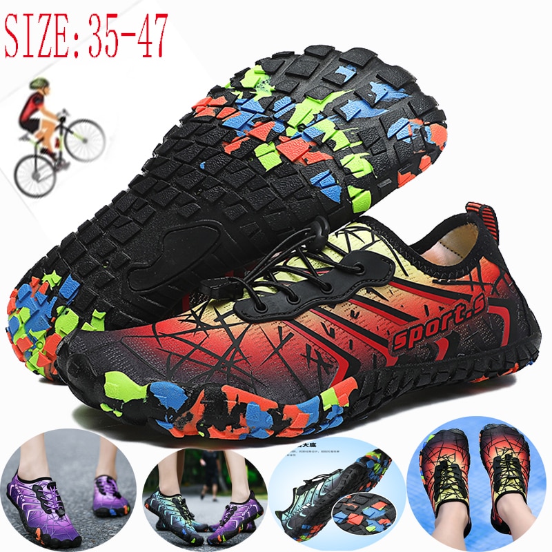 The new five-finger cycling shoes multi-purpose couple outdoor swimming shoes upstream shoes wading shoes hiking shoes hiking sh