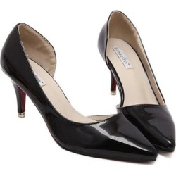 Thin Shoes Pointed Middle Heel Women Shoes Black