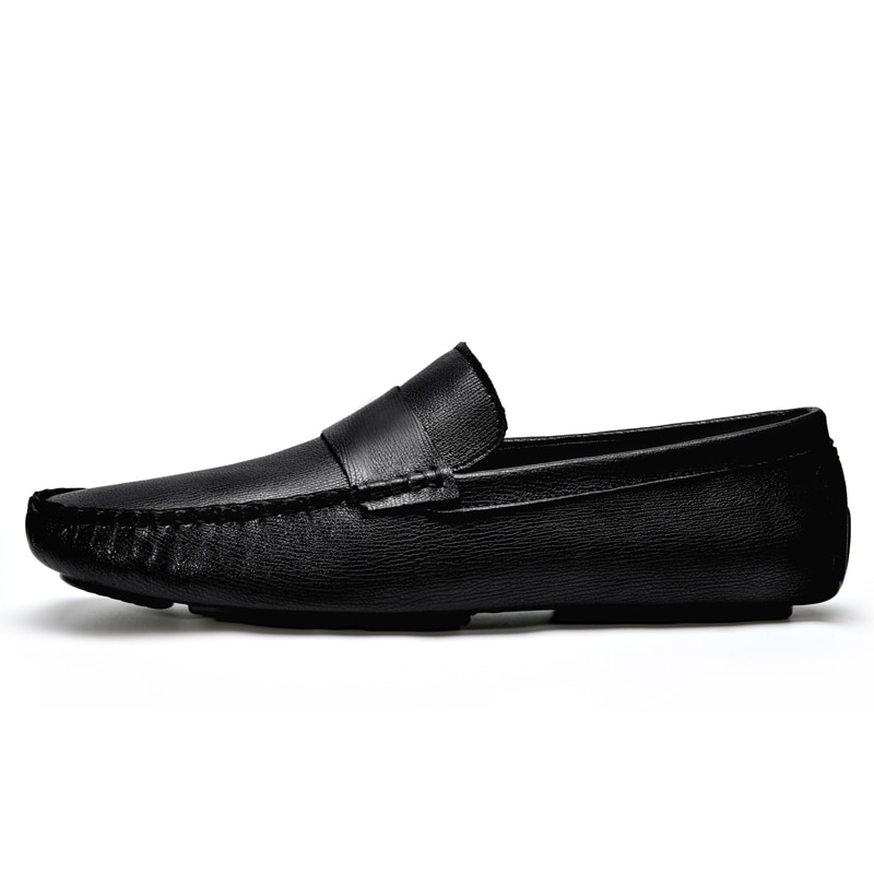 Tide brand peas shoes 2022 new style men's leather breathable English loafers youth casual shoes