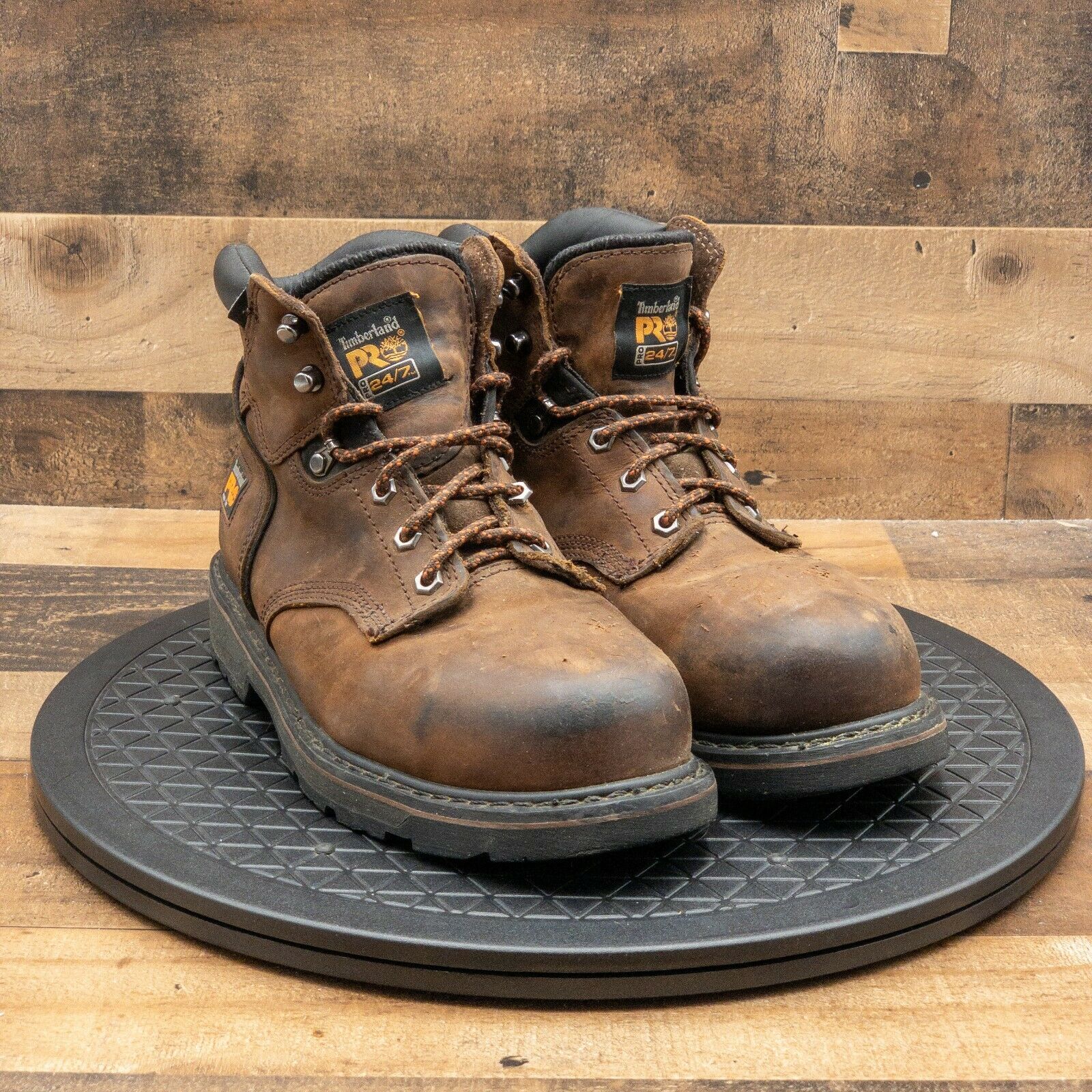 Timberland Pro 24/7 Men's Hiking Boots Walking Comfort Steel Toe Brown Sz 10.5 M