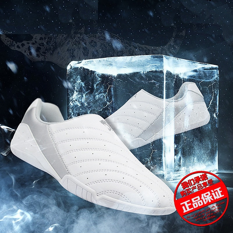 TIMEOW Taekwondo Shoes TKD Shoes Karate Training Sport Shoes kickboxing Protector Shoes White WTF for Adult Child Comfortable