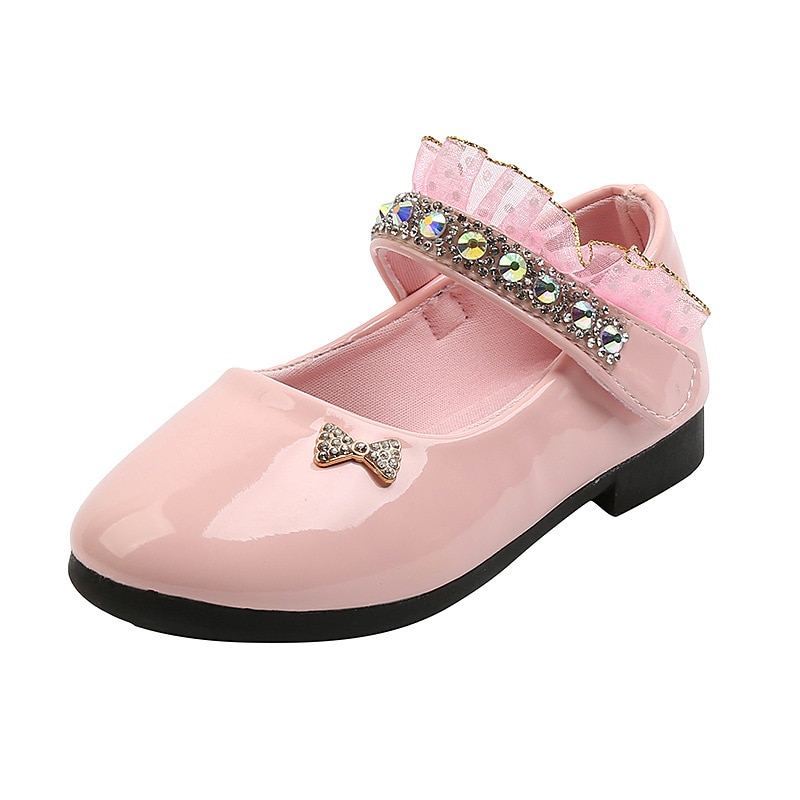 Toddler Baby Girls Princess Patent Leather Shoes Kids White Pink Red Lace Fashion Mary Jane Dance Dress Shoes New 2022 1T to 12T