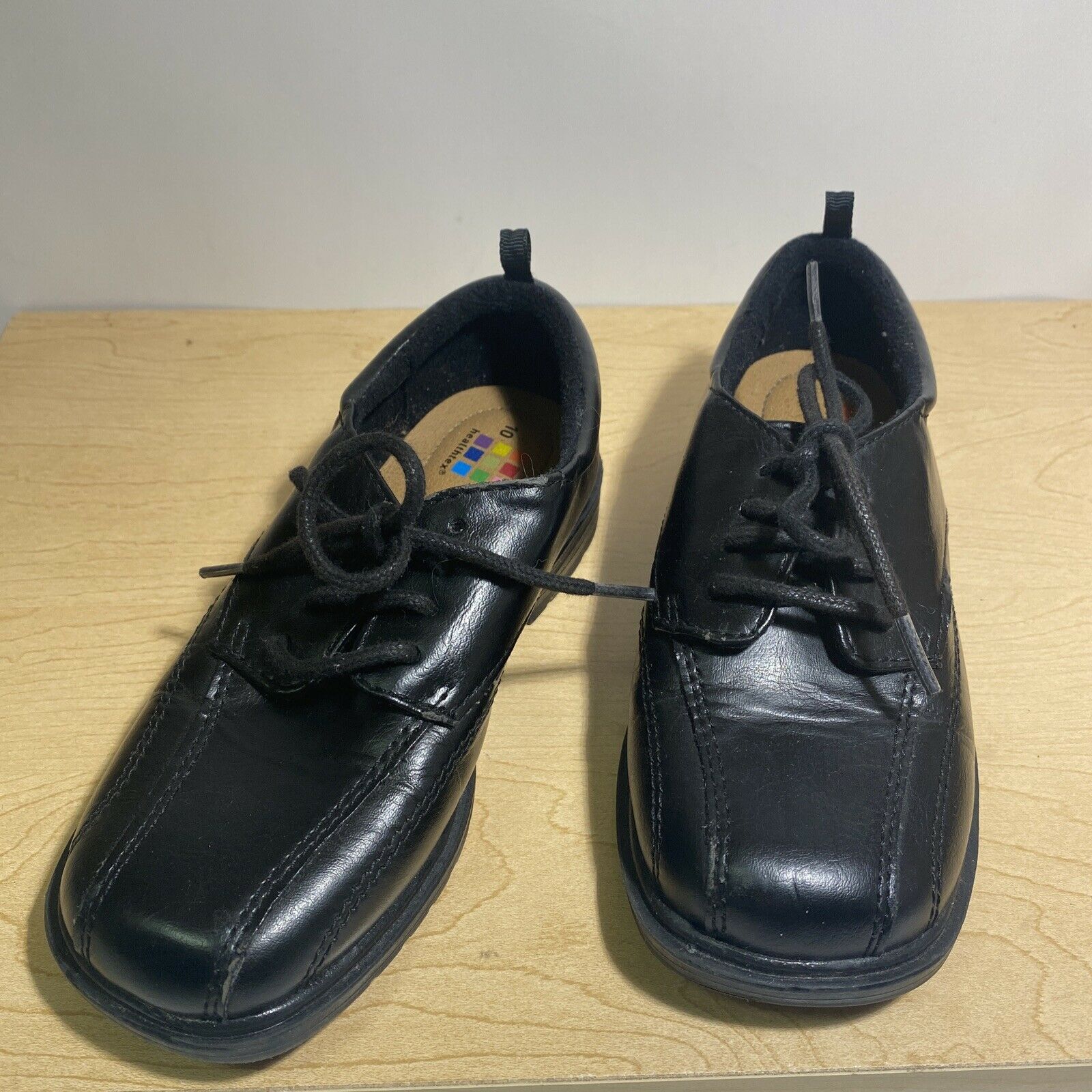 Toddler Boys Black Dress Shoes Lace up- Size 10