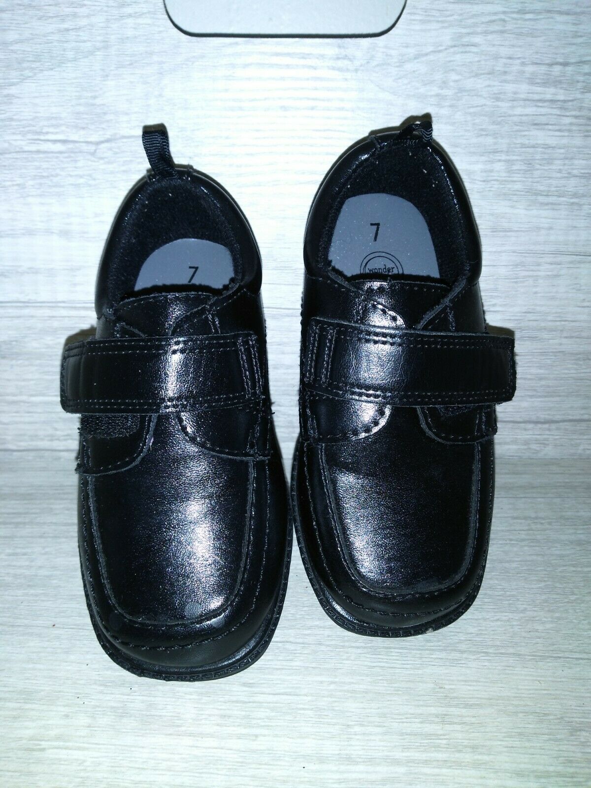 Toddler boy's black dress shoes