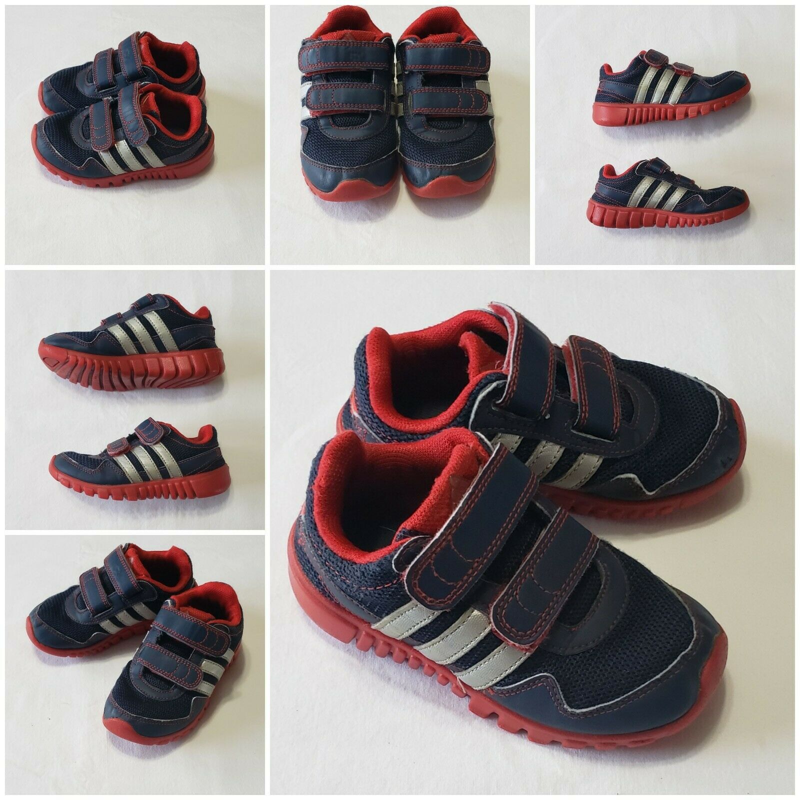 Toddler Boy's Size 9 Blue And Red Adidas Athletic Shoes