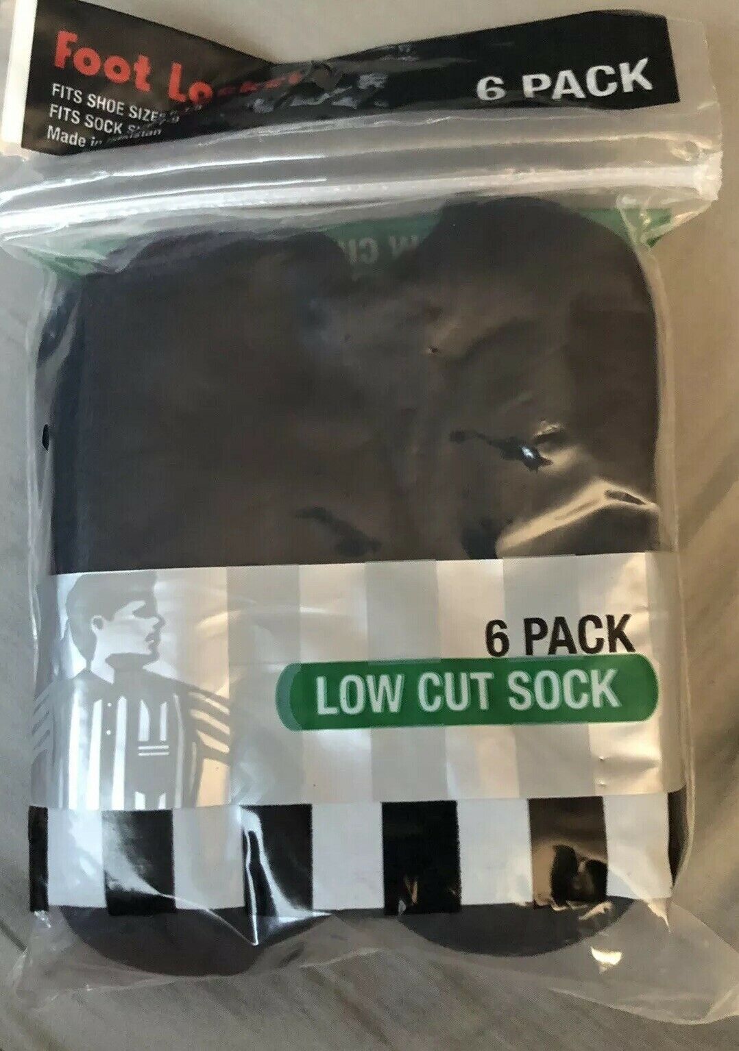 Toddler Foot Locker Infant Low Cut Sock 6 pack Fits shoe Size 6-1.5 Black-BNIP!