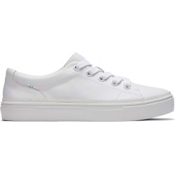 TOMS White Leather Alex Lace Up Women's Sneaker Shoes