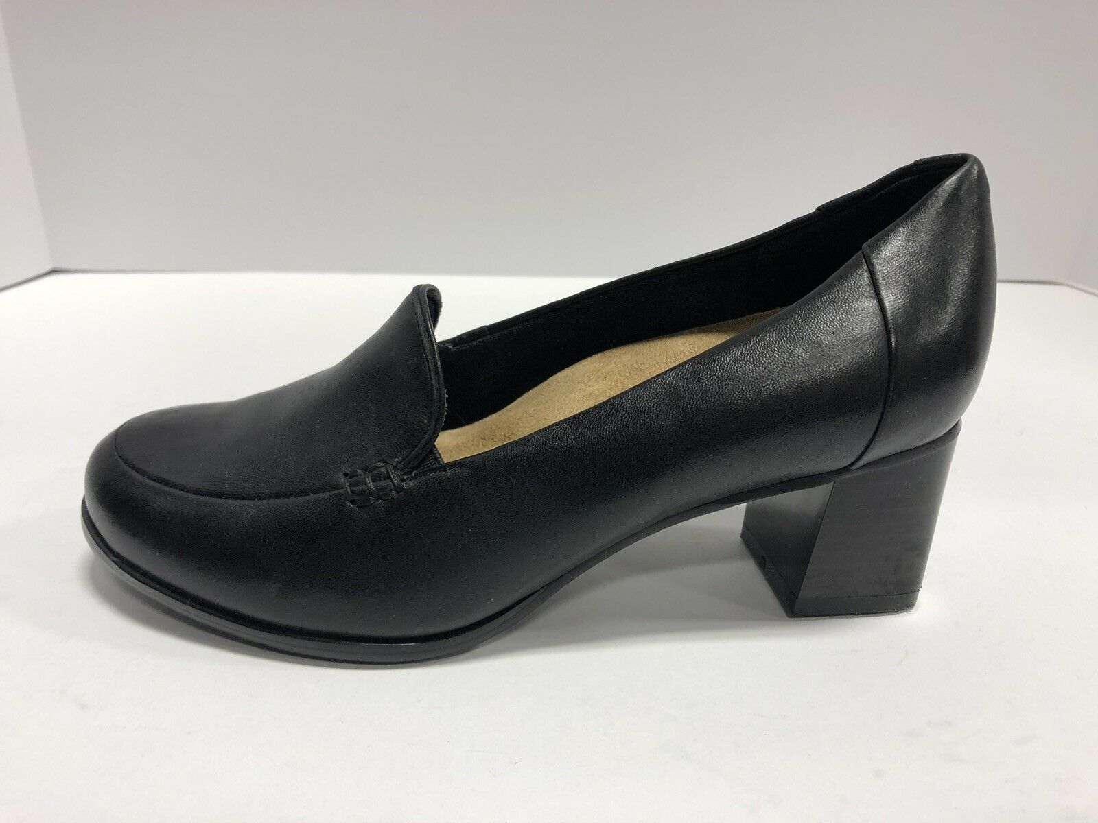 Trotters Quincy Black Leather High Heel Pumps/Dress Shoes Wo’s Size 6.5 X-Wide