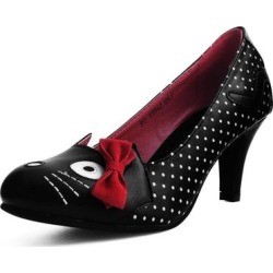 T.U.K. Shoes Womens Heels, Polka dot kitty heel