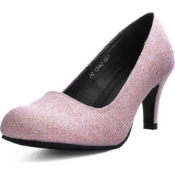 T.U.K. Shoes Womens Heels, Rose Glitter Heel