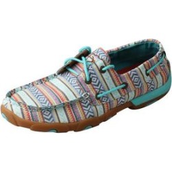 Twisted X Casual Shoes Women Driving Moc Aztec Turquoise