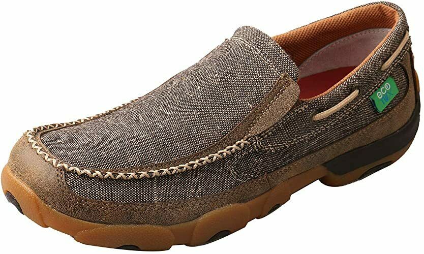 Twisted X TXMXC0008-7M Men's Slip-On Leather Driving Moc, 11.5 US - Dust