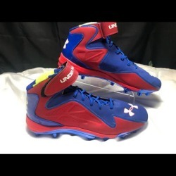 Under Armour Shoes | Under Armor Cleats | Color: Blue/Red/White | Size: 16