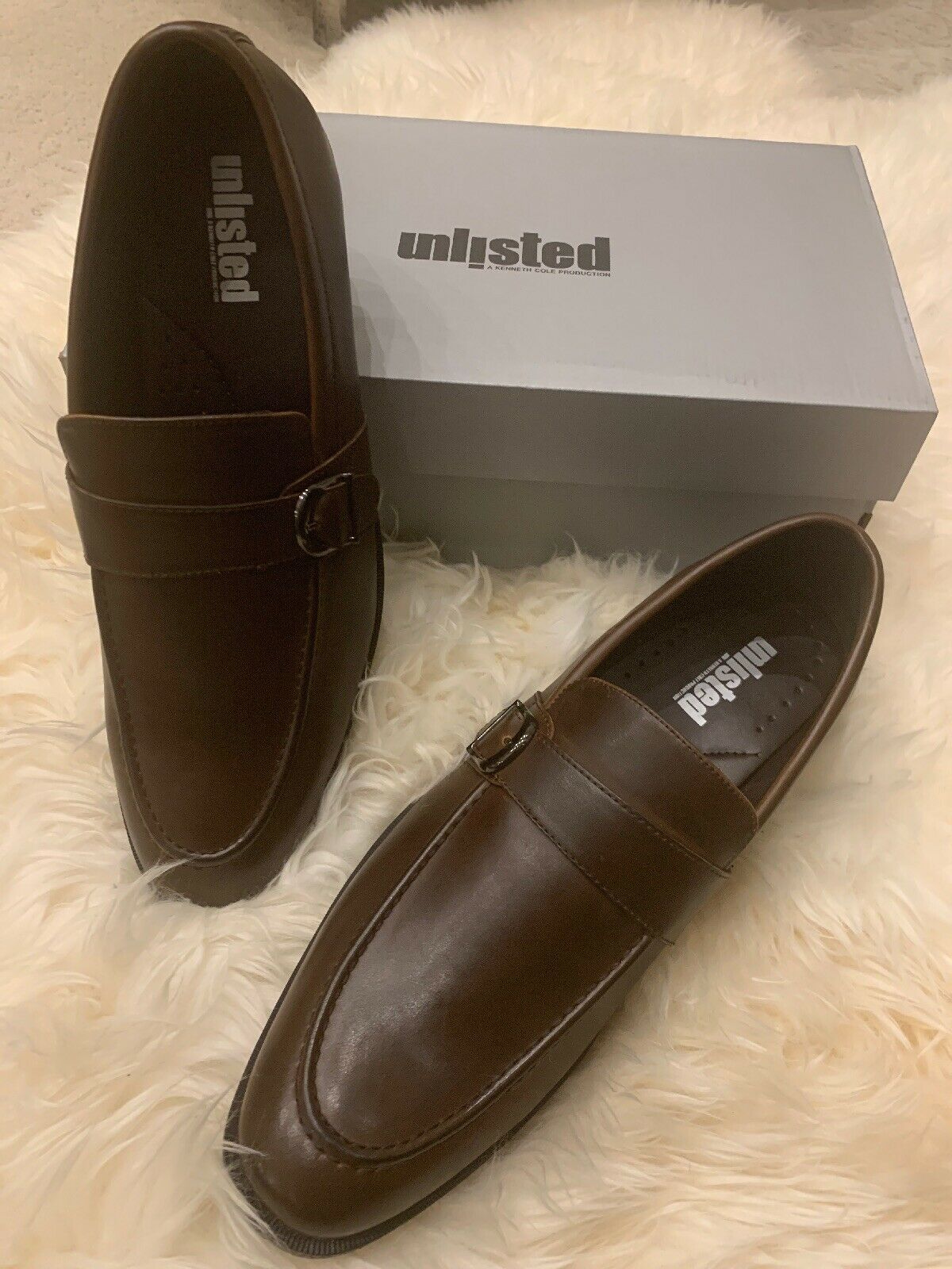 Unlisted By Kenneth Cole Men's 10.5 Brown Shoes Half Time Show Slip On Loafers