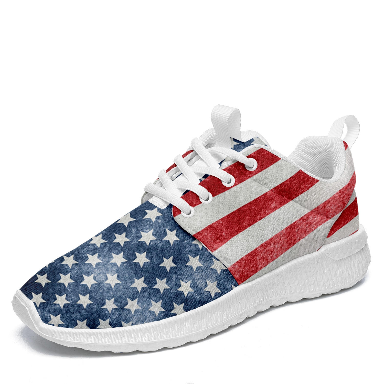 USA America Patriotic Flag Shoes Athletic Running Walking Shoes Drop shipping Print On Demand Slip-on Mens Lightweight Sneakers